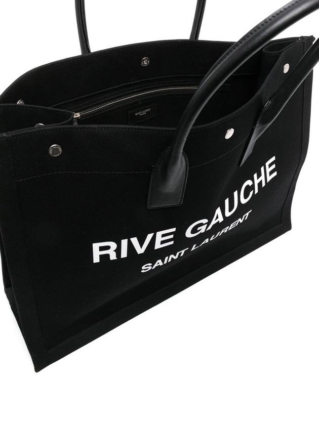 Rive Gauche Lino Legend Large Tote Bag Black - SAINT LAURENT - BALAAN 5