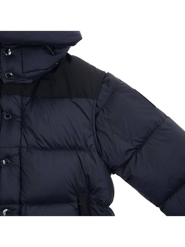 Detachable Sleeve Hooded Padding Navy - BURBERRY - BALAAN 7