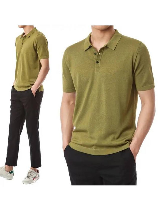 Button collar short sleeve knit RC20024 24 - ROBERTO COLLINA - BALAAN 1