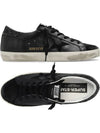 Superstar Glitter Tab Leather Low Top Sneakers Black - GOLDEN GOOSE - BALAAN 2