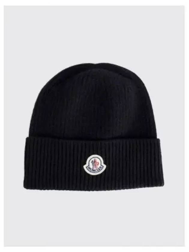 3B00063 M1900 750 Logo Patch Cashmere Beanie 987194 - MONCLER - BALAAN 1