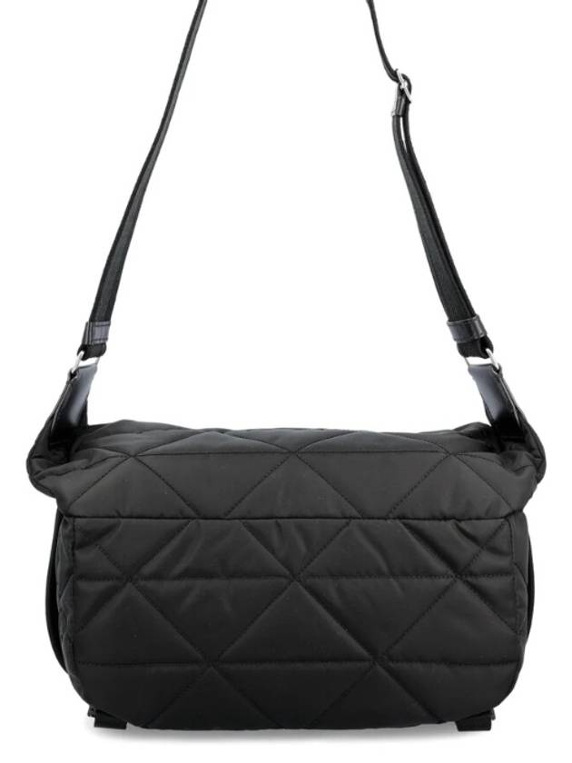 Triangle Logo Plaque Puffer Cross Bag Black - PRADA - BALAAN 5