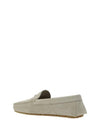 Suede Loafers Desert Beige - PRADA - BALAAN 4