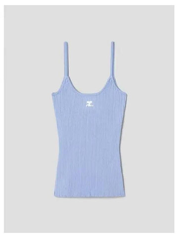 Women s Reedition Knit Tank Top Sleeveless T Shirt Blue Domestic Product GM0024060550324 - COURREGES - BALAAN 1