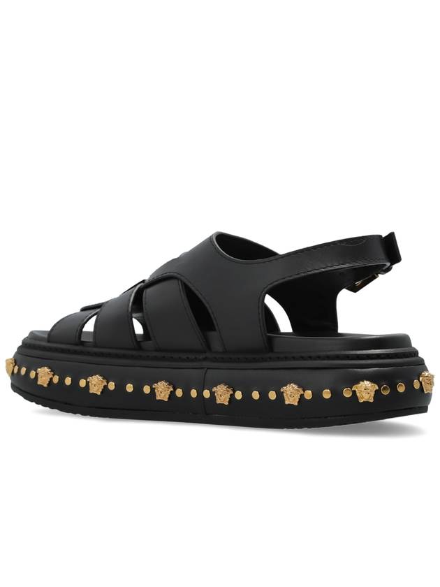 Versace Studded Sandals, Men's, Black - VERSACE - BALAAN 5