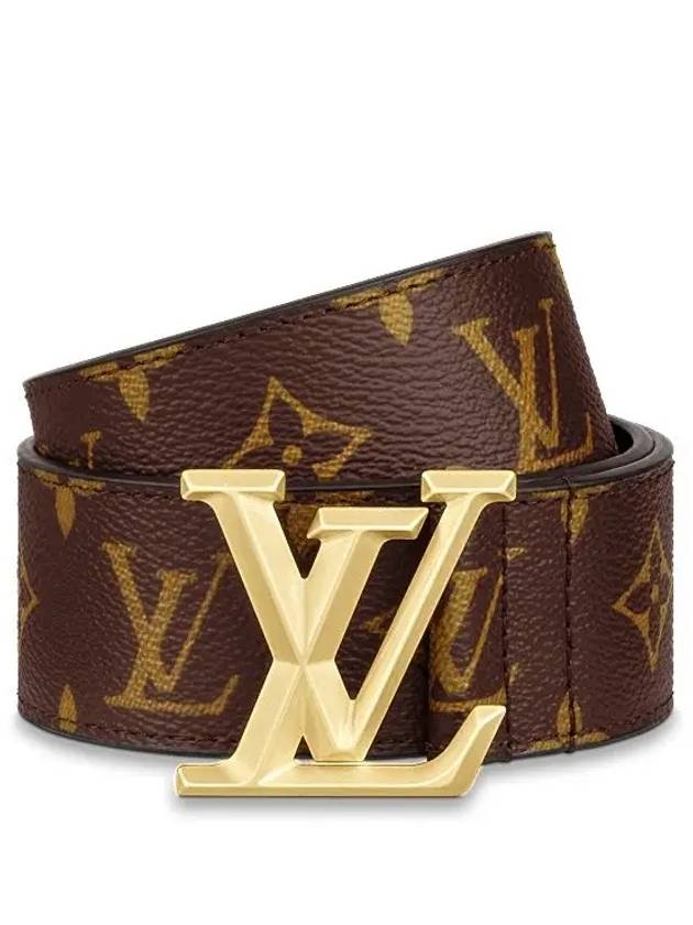 Pyramide 40MM Monogram Leather Belt Black Brown - LOUIS VUITTON - BALAAN 3