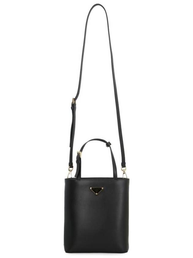 Triangle Logo Tote Bag Black - PRADA - BALAAN 6