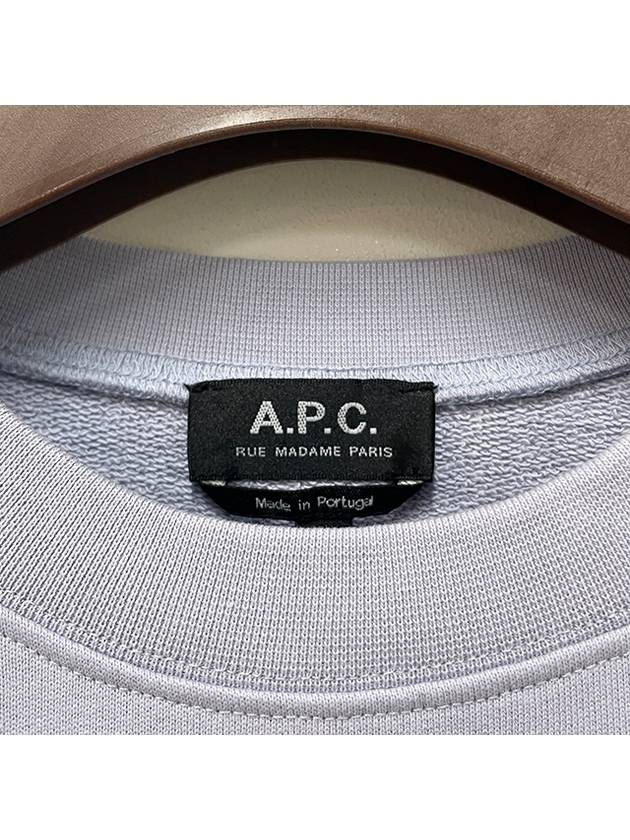 Annie Logo Crew Neck Sweatshirt Light Blue - A.P.C. - BALAAN 6