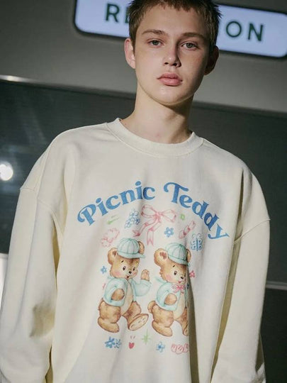 DTP Picnic Teddy Sweatshirt Cream - CPGN STUDIO - BALAAN 2