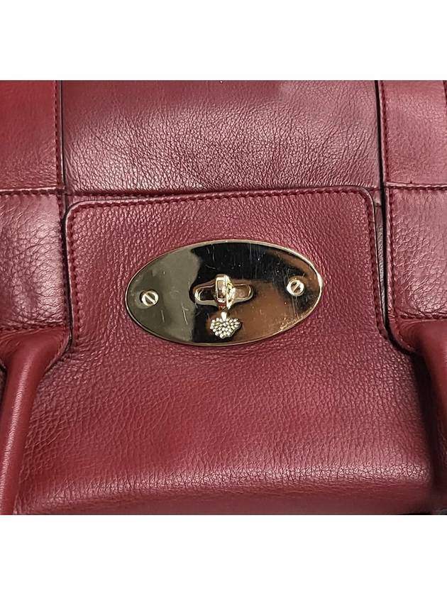 Wine leather silver Bayswater medium tote bag HH5988 - MULBERRY - BALAAN 5