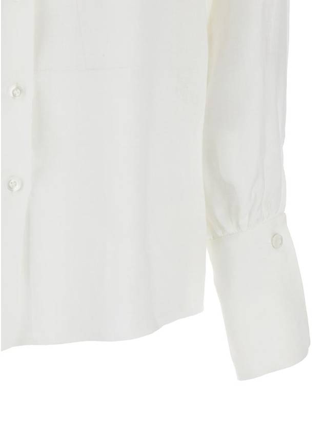 White Classic Collar Shirt In Viscose Blend Woman - ELEVENTY MILANO - BALAAN 3