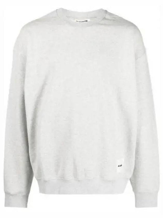 Logo Patch Crew Neck Oversized Sweatshirt Grey - JIL SANDER - BALAAN 2