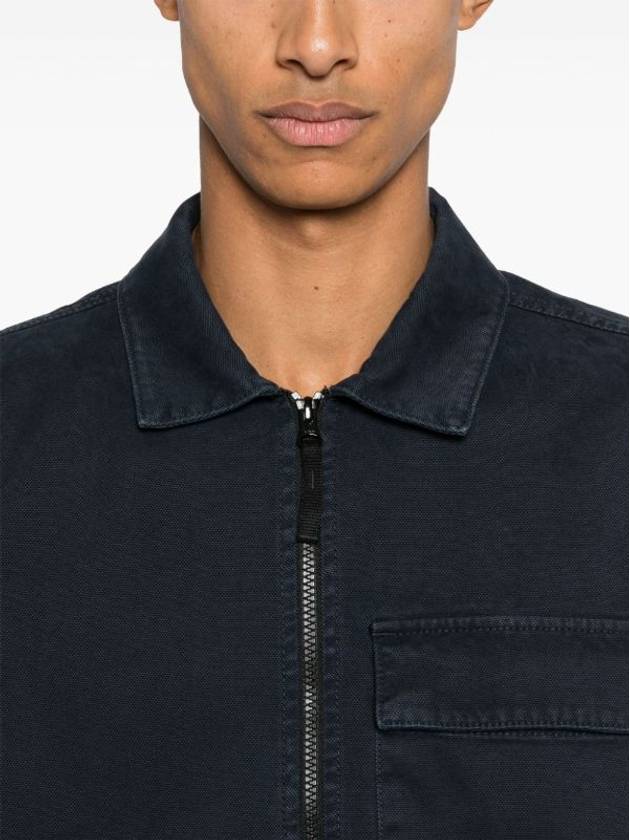 Panama cotton old effect overshirt - STONE ISLAND - BALAAN 4