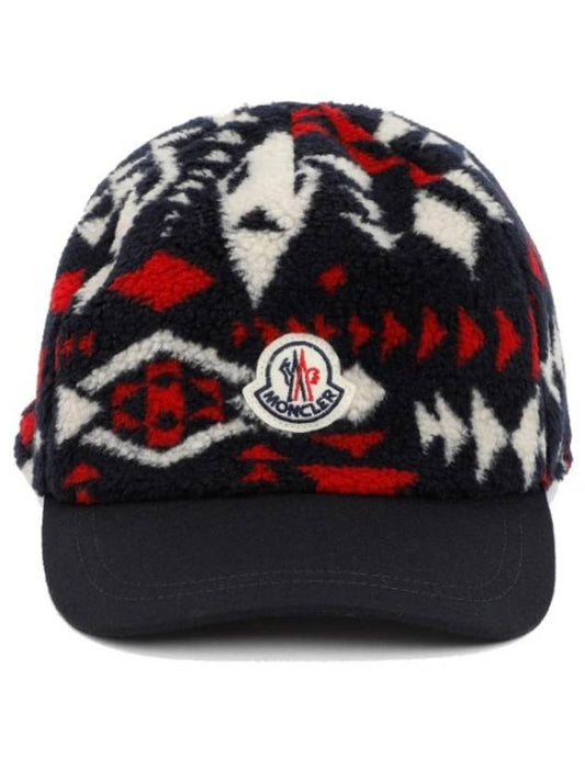 Teddy Jacquard Ball Cap Navy - MONCLER - BALAAN 2