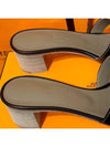 Women's Oasis Sandals Calfskin Classic Black - HERMES - BALAAN 8