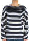 Minquiers Modern Stripe Long Sleeve T-Shirt Navy - SAINT JAMES - BALAAN 3