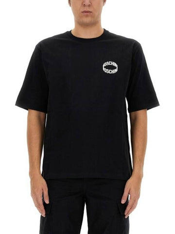 short sleeve t-shirt 07262041 1555 BLACK - MOSCHINO - BALAAN 1