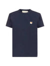 Fox Head Patch Short Sleeve T-Shirt Navy - MAISON KITSUNE - BALAAN 2