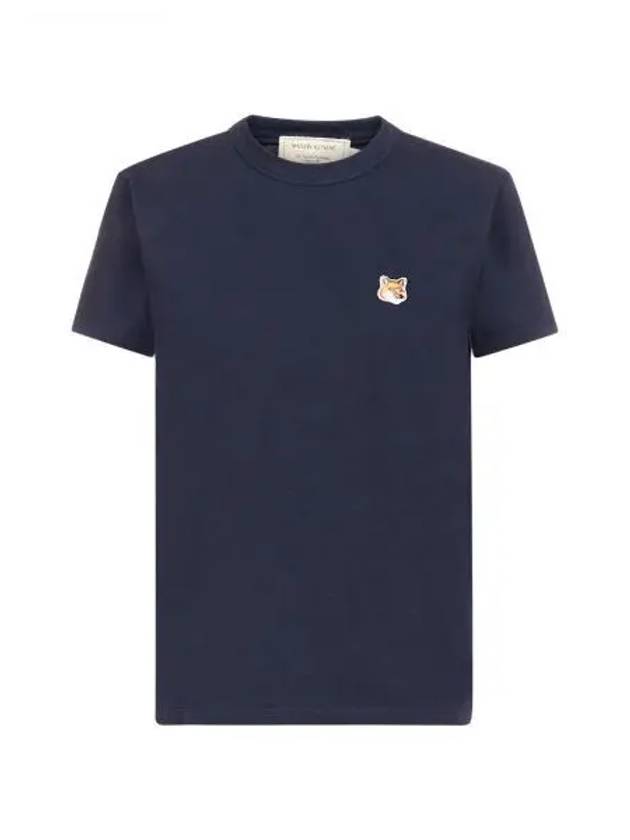 Fox Head Patch Short Sleeve T-Shirt Navy - MAISON KITSUNE - BALAAN 2