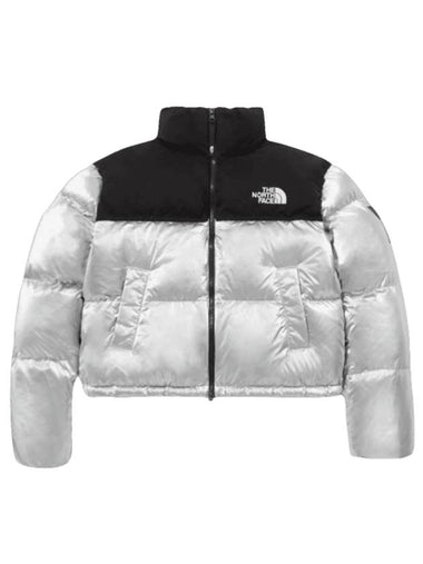 Label Nuptse Down Padding Silver - THE NORTH FACE - BALAAN 1