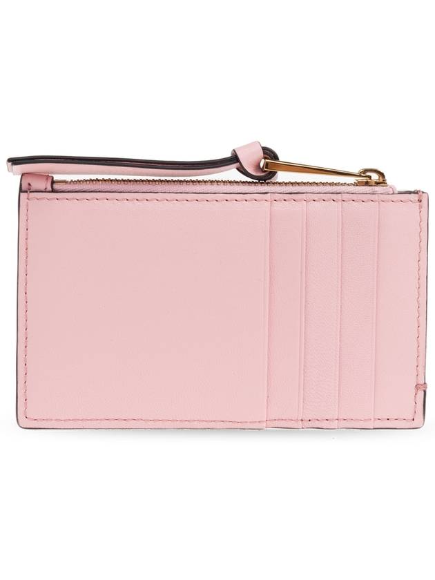 Versace Leather Card Holder, Women's, Pink - VERSACE - BALAAN 3