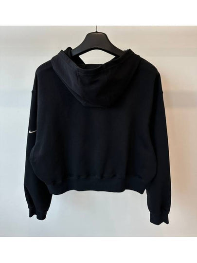 Crop Hooded Sweatshirt DX0176 010 Black WOMENS XL Asian Fit - NIKE - BALAAN 2