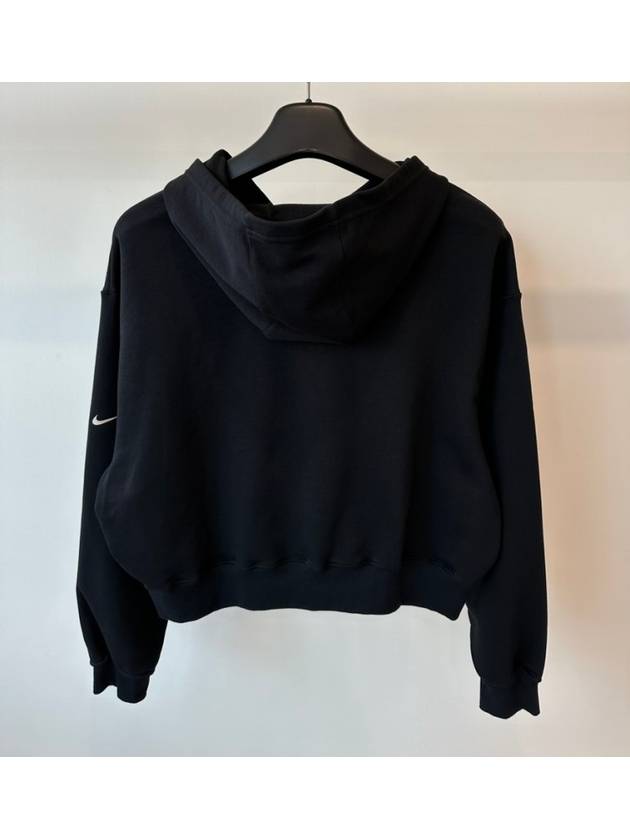 Crop Hooded Sweatshirt DX0176 010 Black WOMENS XL Asian Fit - NIKE - BALAAN 4