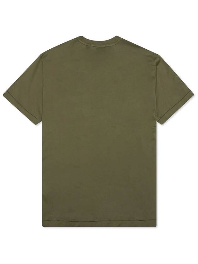 Logo Patch Short Sleeve T-Shirt Khaki - STONE ISLAND - BALAAN 3