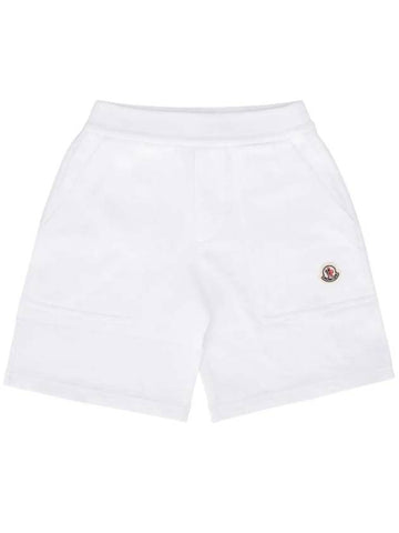 Kids Logo Shorts White 8H00010809AG 002 - MONCLER - BALAAN 1