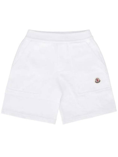 Kids Logo Shorts White 8H00010809AG 002 - MONCLER - BALAAN 1