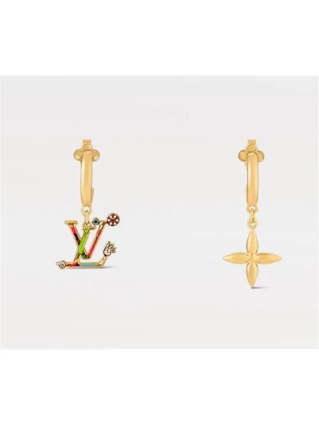 Superflat Earrings Gold - LOUIS VUITTON - BALAAN 3