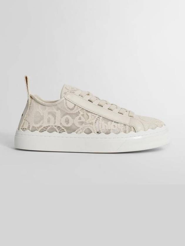 Lauren Lace Low Top Sneakers Mild Beige - CHLOE - BALAAN 3