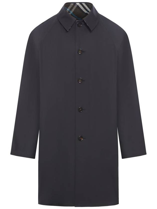 Check Reversible Gabardine Hastings Long Car Single Coat Black - BURBERRY - BALAAN 2