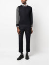 Diagonal Plain Weave Classic Wool Slacks Navy - THOM BROWNE - BALAAN 8