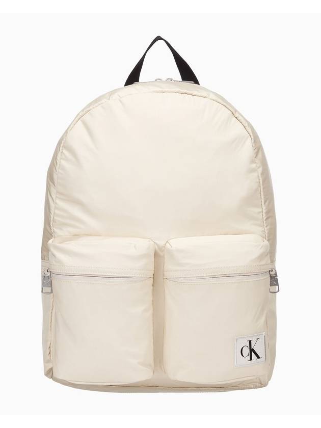 Jeans City Two Pocket Campus Backpack Putty Beige - CALVIN KLEIN - BALAAN 1