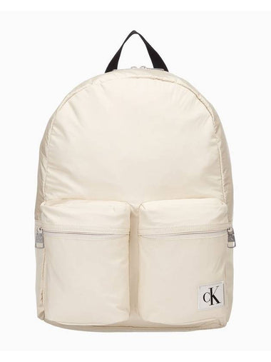 JEANS Unisex Pink Beige CKJ City Nylon Two Pocket CAMPER Campus Backpack HH3946 GTR - CALVIN KLEIN - BALAAN 1