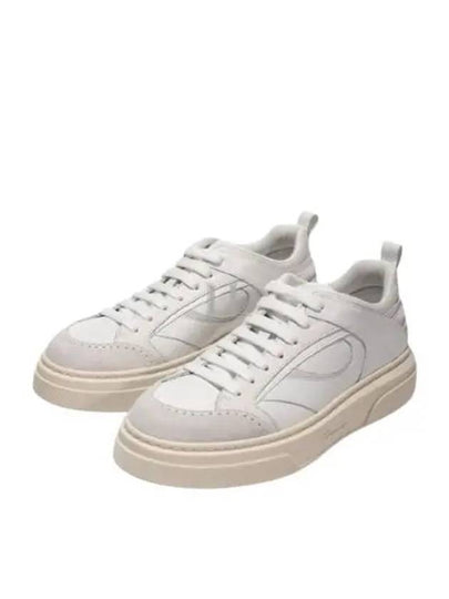 Casina Mix Low Top Sneakers White - SALVATORE FERRAGAMO - BALAAN 2