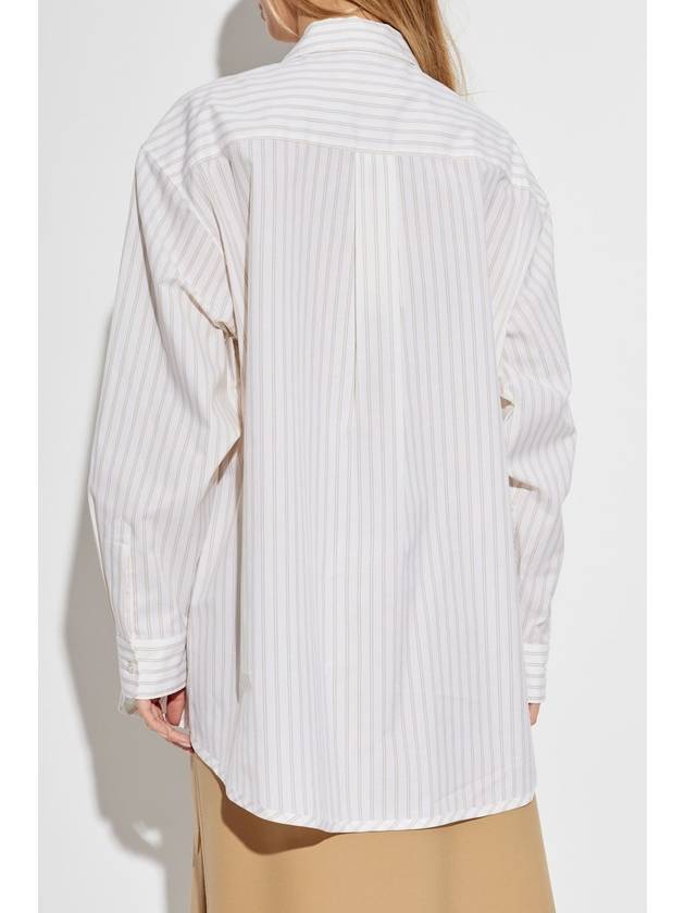 Marni Oversize Top With Striped Pattern, Women's, White - MARNI - BALAAN 4