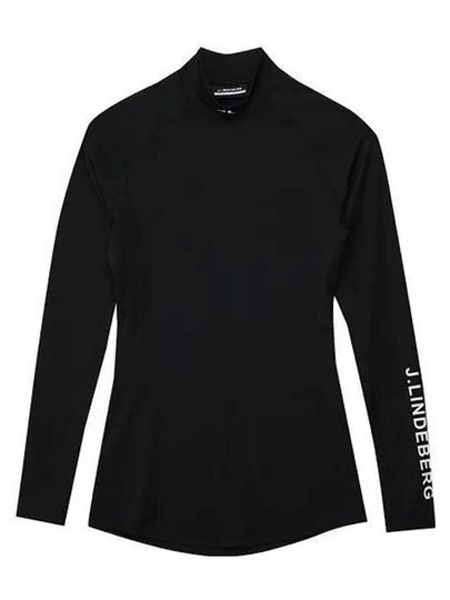 Asa Soft Compression High Neck Long Sleeve T-Shirt Black - J.LINDEBERG - BALAAN 2