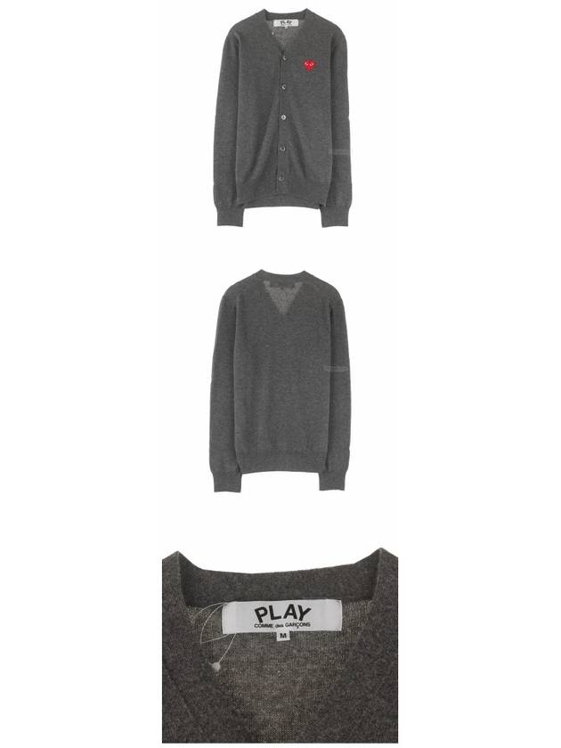 Red Heart Cardigan Dark Grey P1 AZ N008 3 - COMME DES GARCONS - BALAAN 6