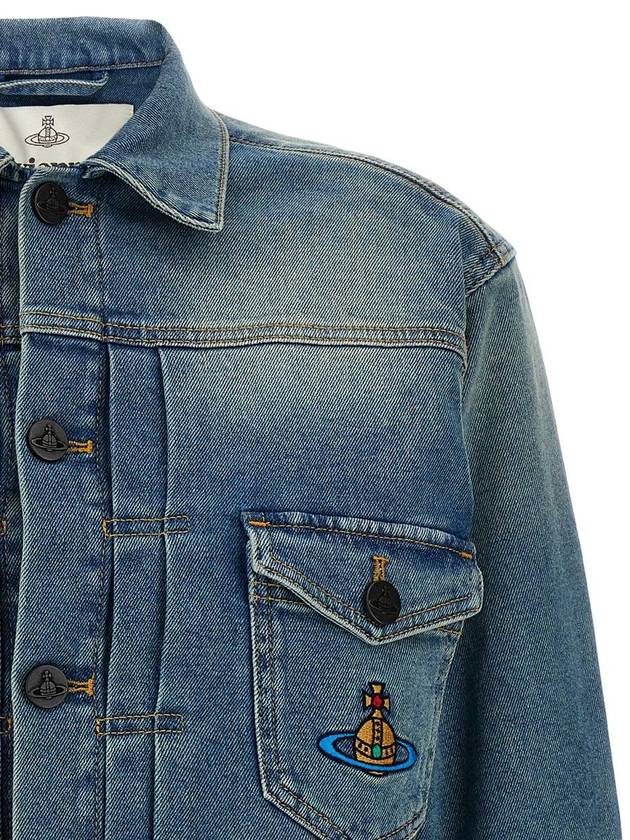 Marlene Washed Denim Jacket Blue - VIVIENNE WESTWOOD - BALAAN 4