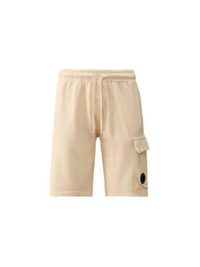 Light Fleece Utility Shorts Beige - CP COMPANY - BALAAN 2