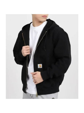 Dearborn Canvas Active Hooded Jacket  Black Aged Canvas - CARHARTT WIP - BALAAN 1