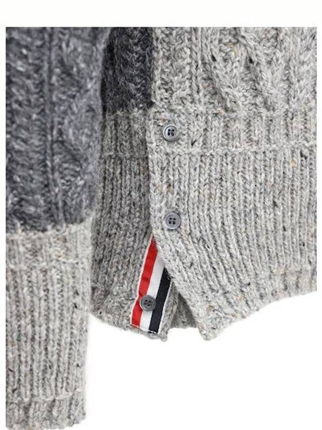 Wool Fun Mix Knit Top Grey - THOM BROWNE - BALAAN 4