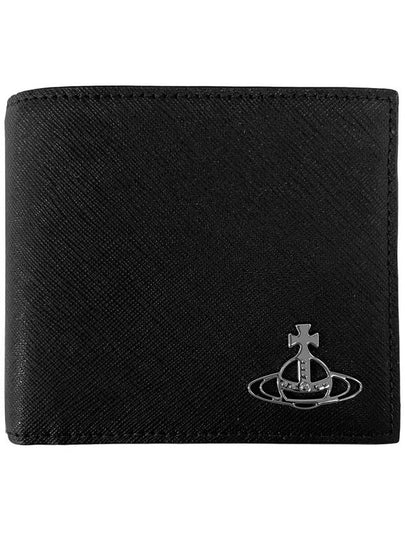 ORB Logo Half Wallet Black - VIVIENNE WESTWOOD - BALAAN 2