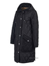 Diamond Quilted Hooded Single Coat Black - BURBERRY - BALAAN 3