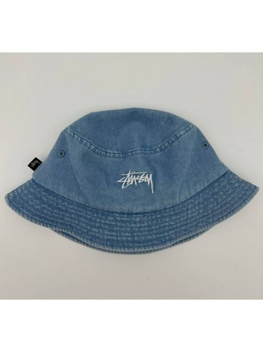 Stock Bucket Hat Light Washed Denim - STUSSY - BALAAN 2