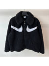 Swoosh Sherpa Full Zip Jacket Black - NIKE - BALAAN 6