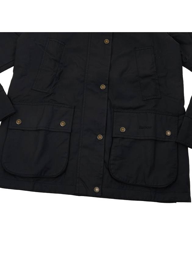 Arley Wax Hooded Jacket Black - BARBOUR - BALAAN 8