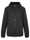 Fegeo Logo Patch Zip Up Hoodie Black - MONCLER - BALAAN 2